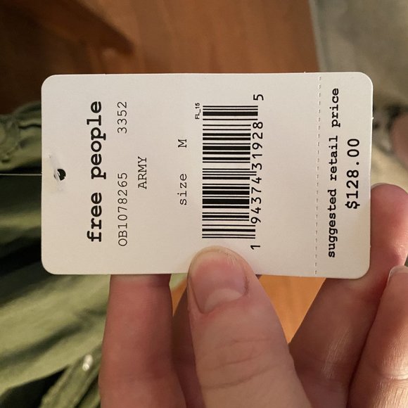 Free People Army Dylan Babydoll Shirt Jacket NEW - Picture 10 of 10